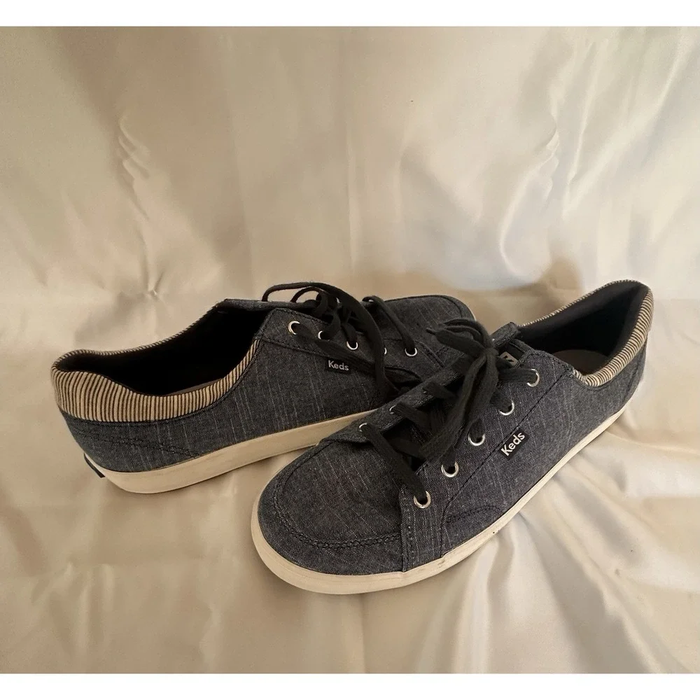 Keds Women's blue Low Top Lace-Up Sneakers Walking Rubber Sole WF66516